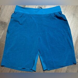 Lululemon Pace Breaker Shorts Men’s M Blue Heather 9” Unlined Zip